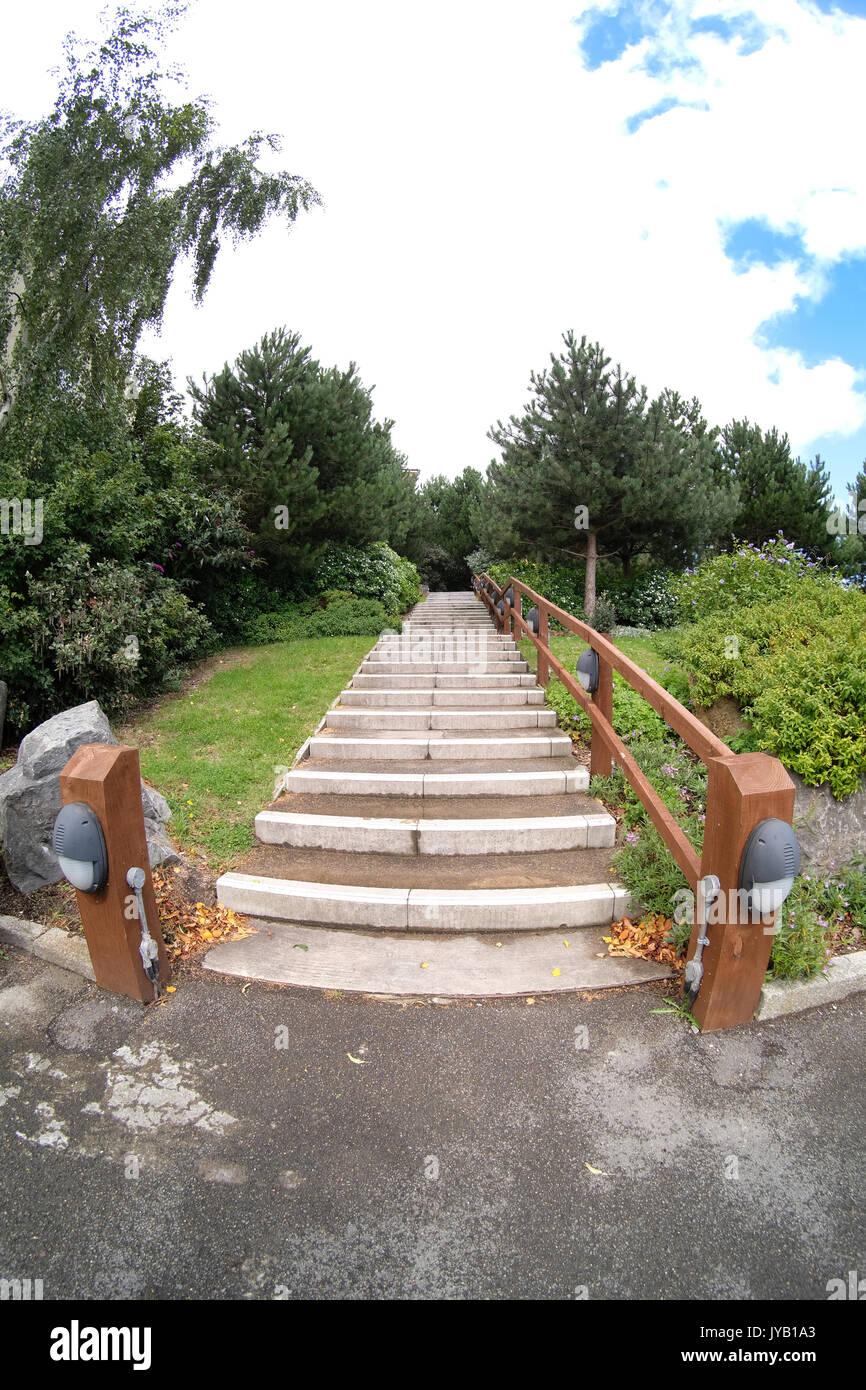 Ultra wide angle viste delle fasi di portishead area di marina Foto Stock