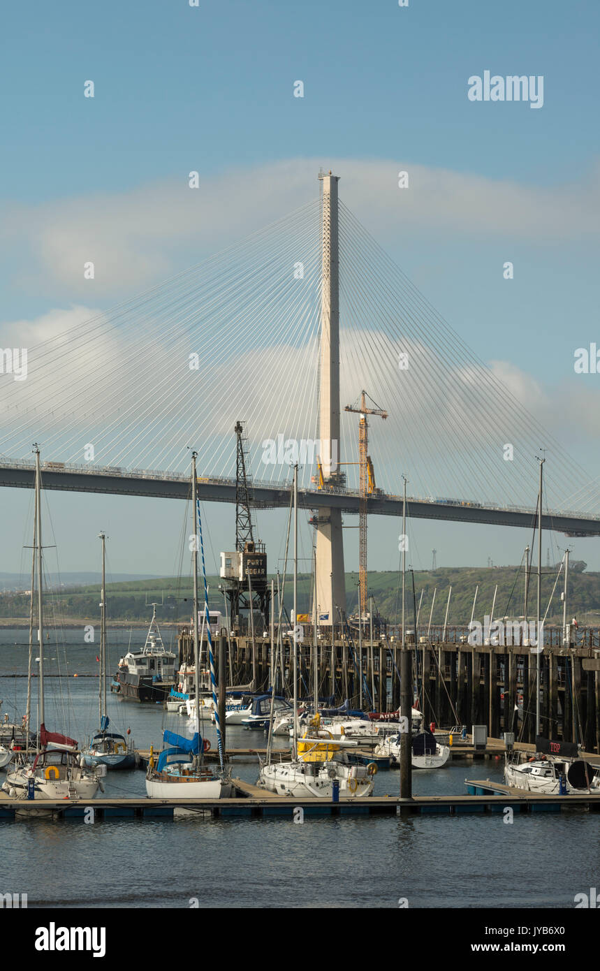 Nuovo Queensferry incrocio si avvicina al completamento, Queensferry, Scotland, Regno Unito Foto Stock