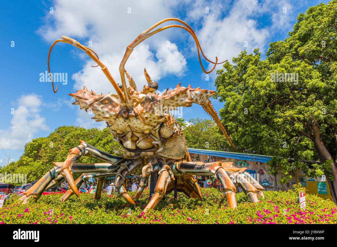 Betsy il 30 piedi di altezza, 40-piede-lungo l'aragosta alla canna di pioggia villaggio artigianale in Islamorada chiave in Florida Keys Foto Stock