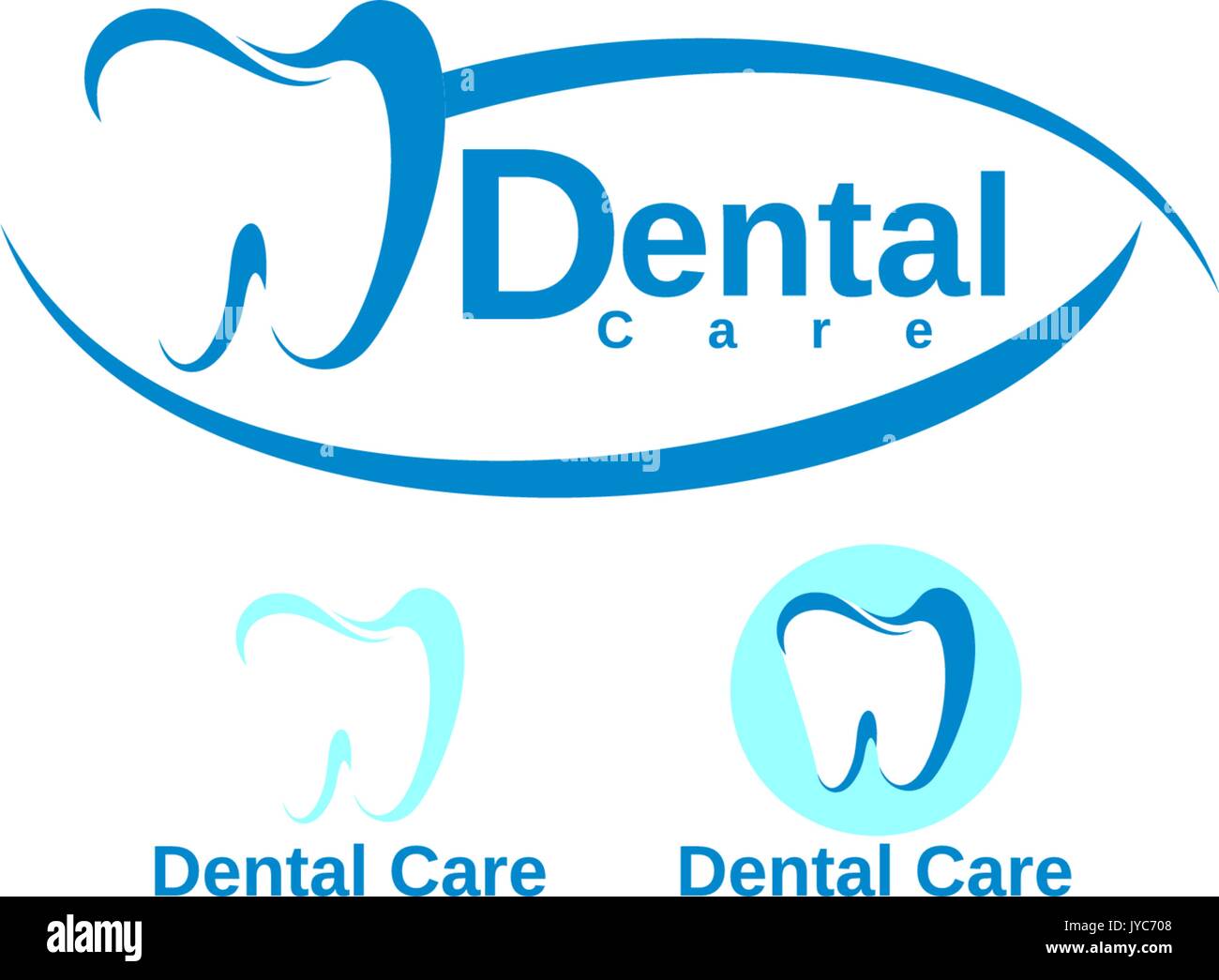Set di logotipo dentale in formato vettoriale molto facile da modificare Illustrazione Vettoriale