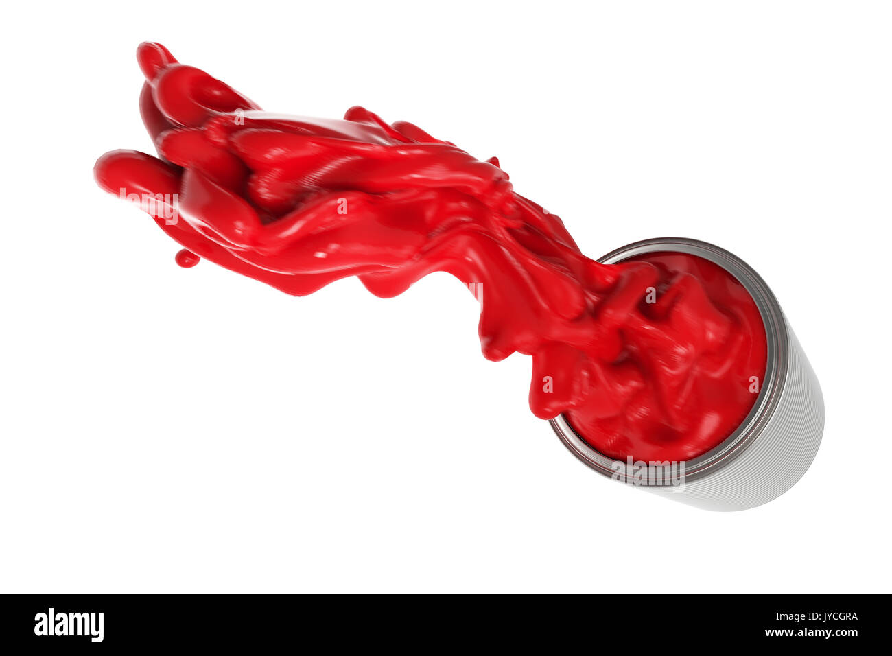 3D rendering colore dell'acqua splash isolato su bianco Foto Stock