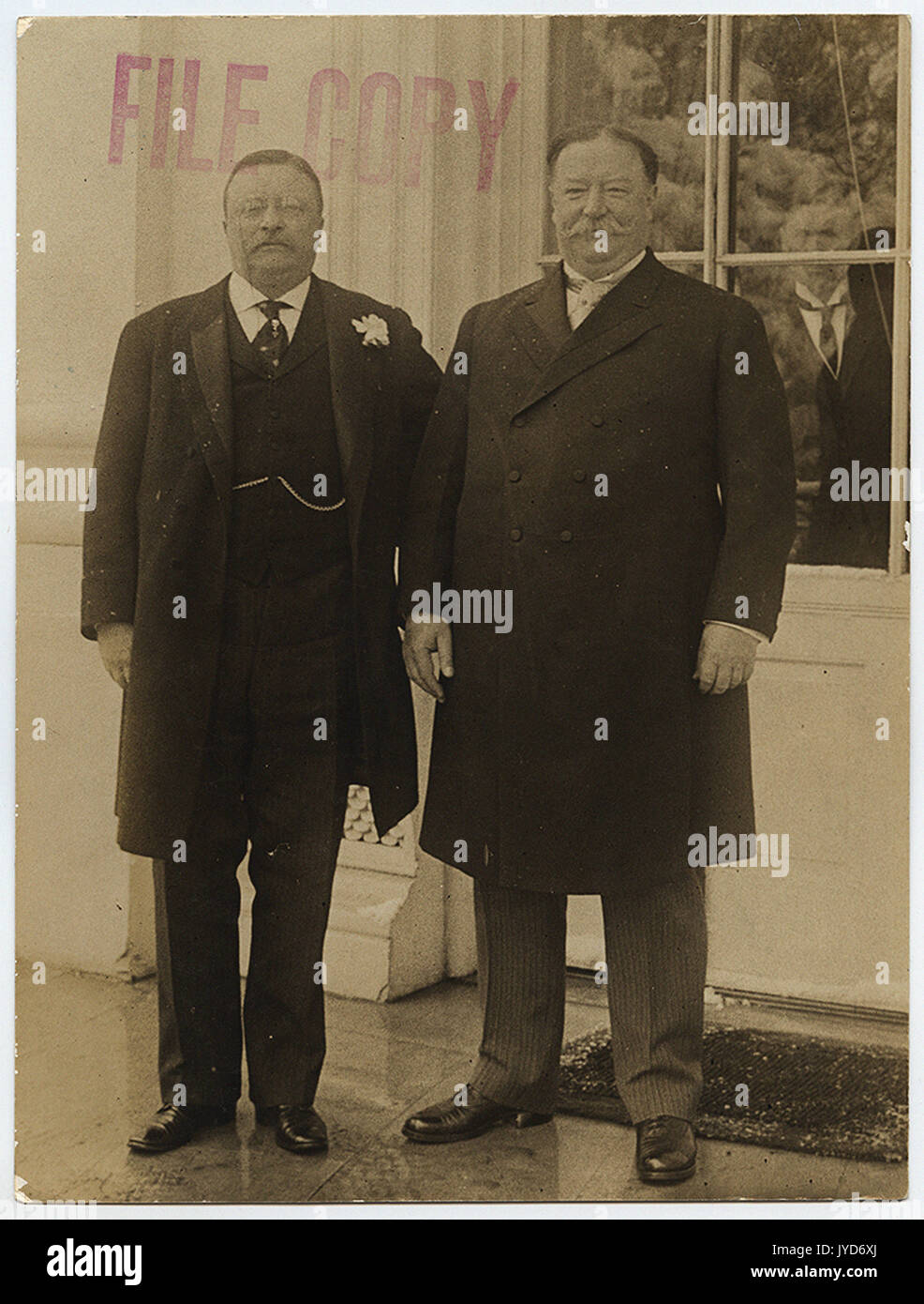 Pres. Roosevelt e il sig. Taft alla Casa Bianca appena prima di partire per il Campidoglio Foto Stock