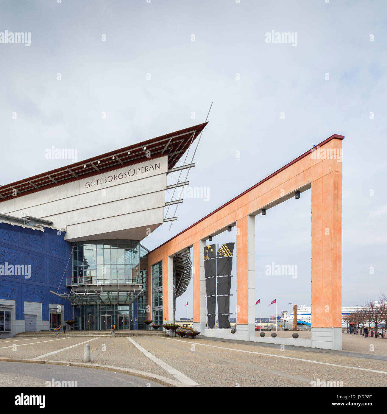 A Göteborg / SVEZIA - Aprile 19th: Bellissima vista dell'Opera di Göteborg. Foto Stock