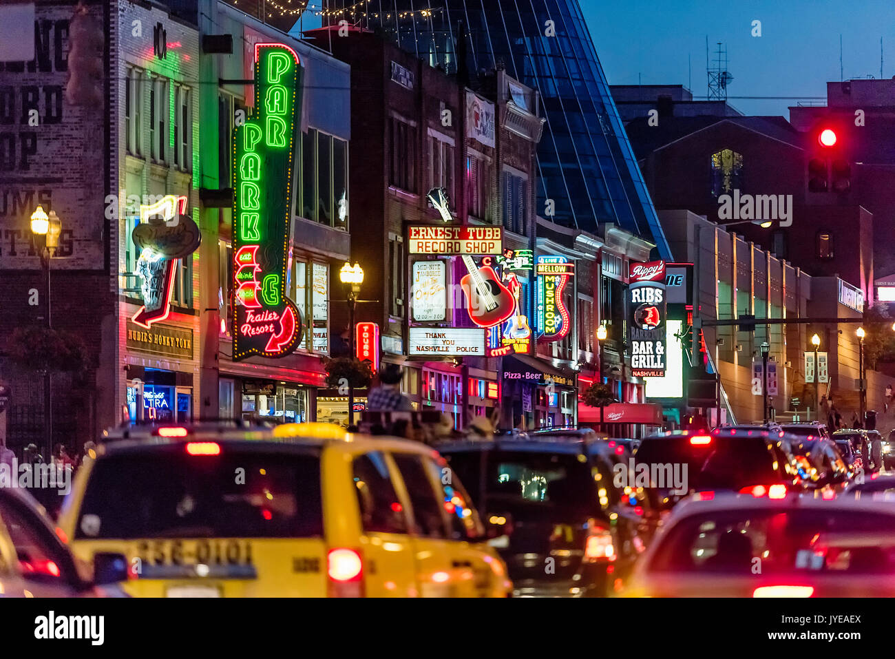 Country Music Bar su Broadway, Nashville, Tennessee, Stati Uniti d'America. Foto Stock