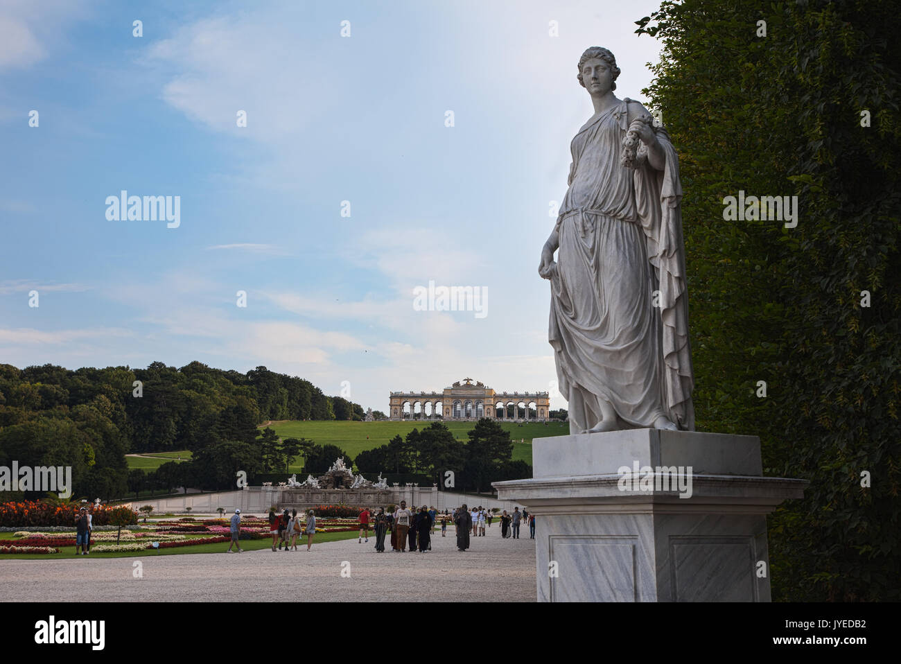 Palazzo di Schonbrunn, sito patrimonio mondiale dell'unesco, Vienna, Austria. Foto Stock