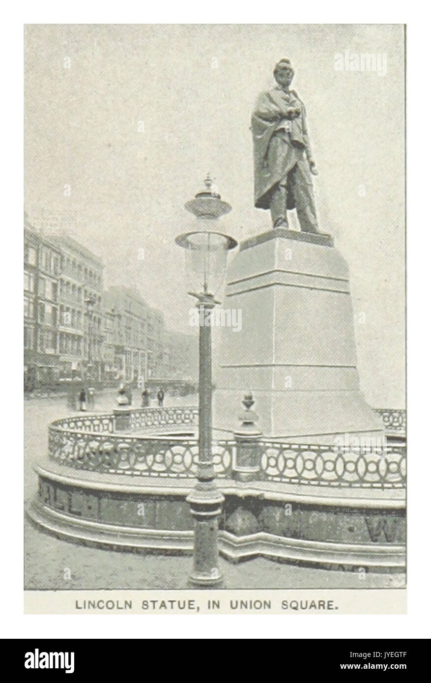 (Re1893NYC) PG187 statua di Lincoln, IN UNION SQUARE Foto Stock