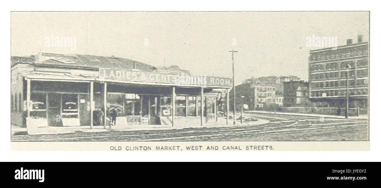 (Re1893NYC) PG814 vecchio mercato di Clinton, WEST E CANAL STRADE Foto Stock