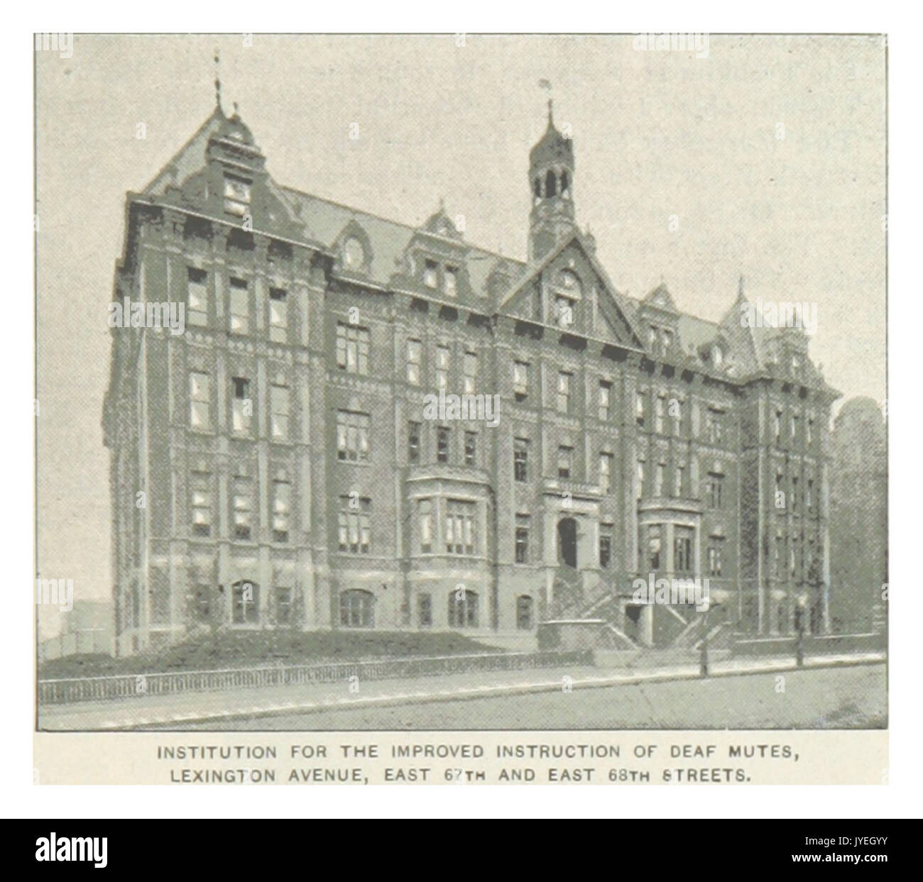 (Re1893NYC) PG305 ISTITUZIONE PER IL MIGLIORAMENTO DELLE ISTRUZIONI dei sordomuti, LEXINGTON AVENUE, EAST 67TH E EAST 60TH STRADE Foto Stock