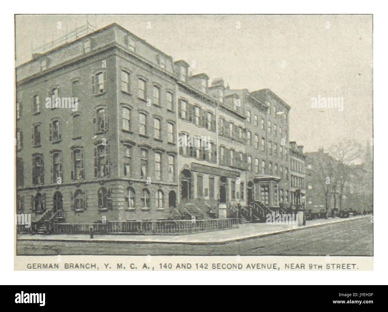 (Re1893NYC) PG421 succursale tedesca. Y. M.C. A., 140 e 142 Second Avenue, vicino 9TH STREET Foto Stock