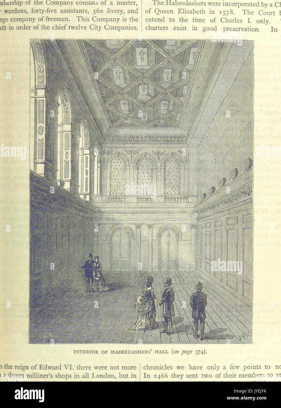 ONL (1887) 1.374 interno della Haberdashers' Hall Foto Stock