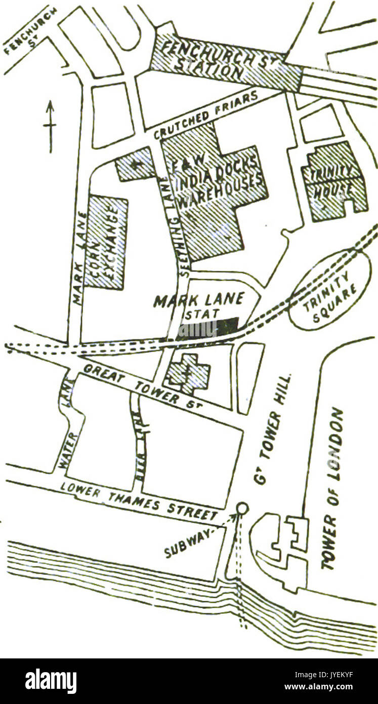 DISTRICT(1888) p044 Mark Lane (mappa) Foto Stock