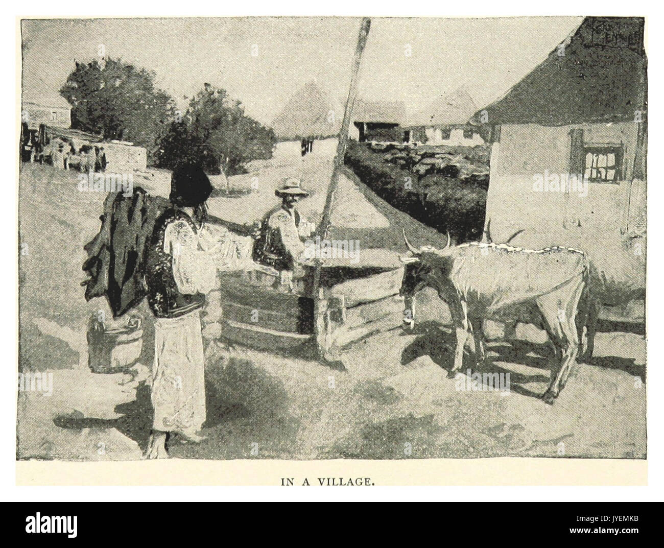 PENNELL(1893) p135 IN UN VILLAGGIO Foto Stock PENNELL(1893) p135 IN UN VILLAGGIO Foto Stock