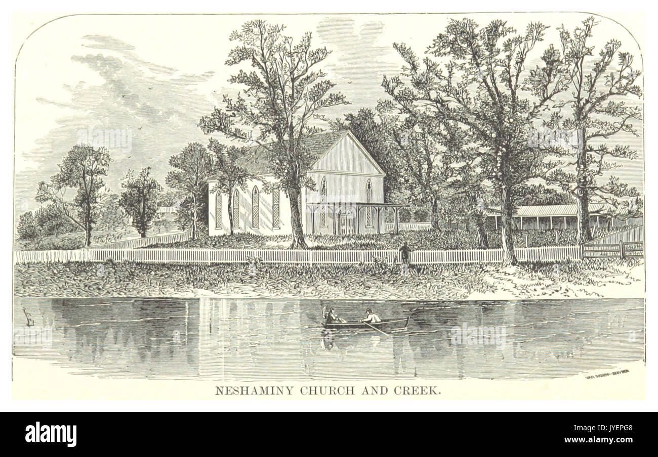 HOTCHKIN(1892) p294 NESHAMINY CHIESA Foto Stock