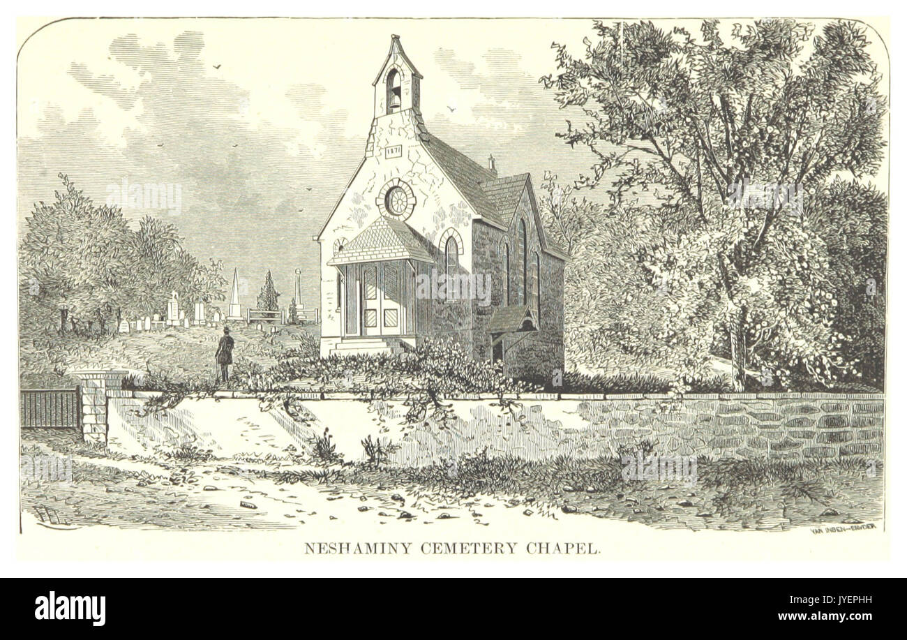 HOTCHKIN(1892) p308 Neshaminy Cimitero Cappella Foto Stock