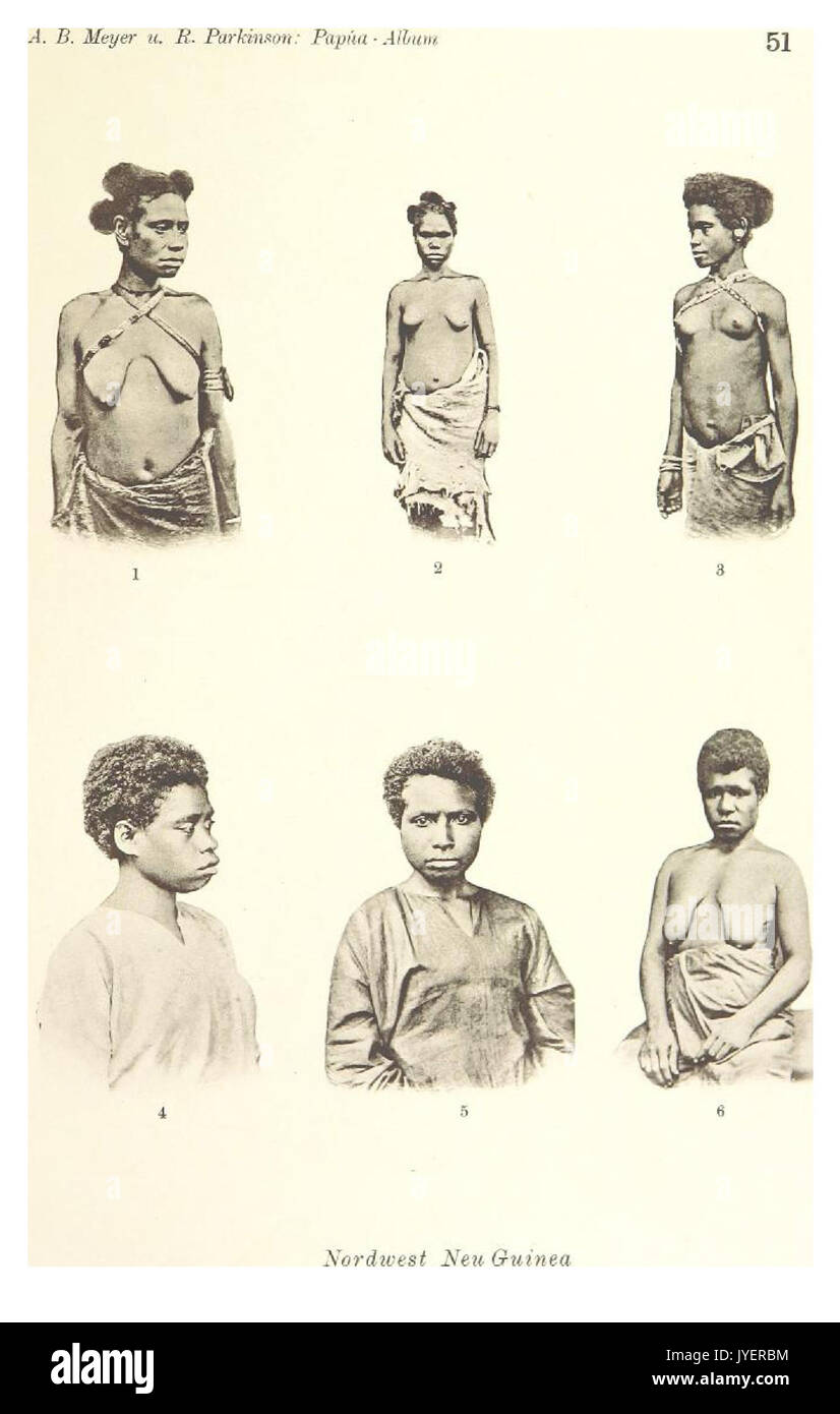 PAPUA Typen, Tafel 51 Foto Stock