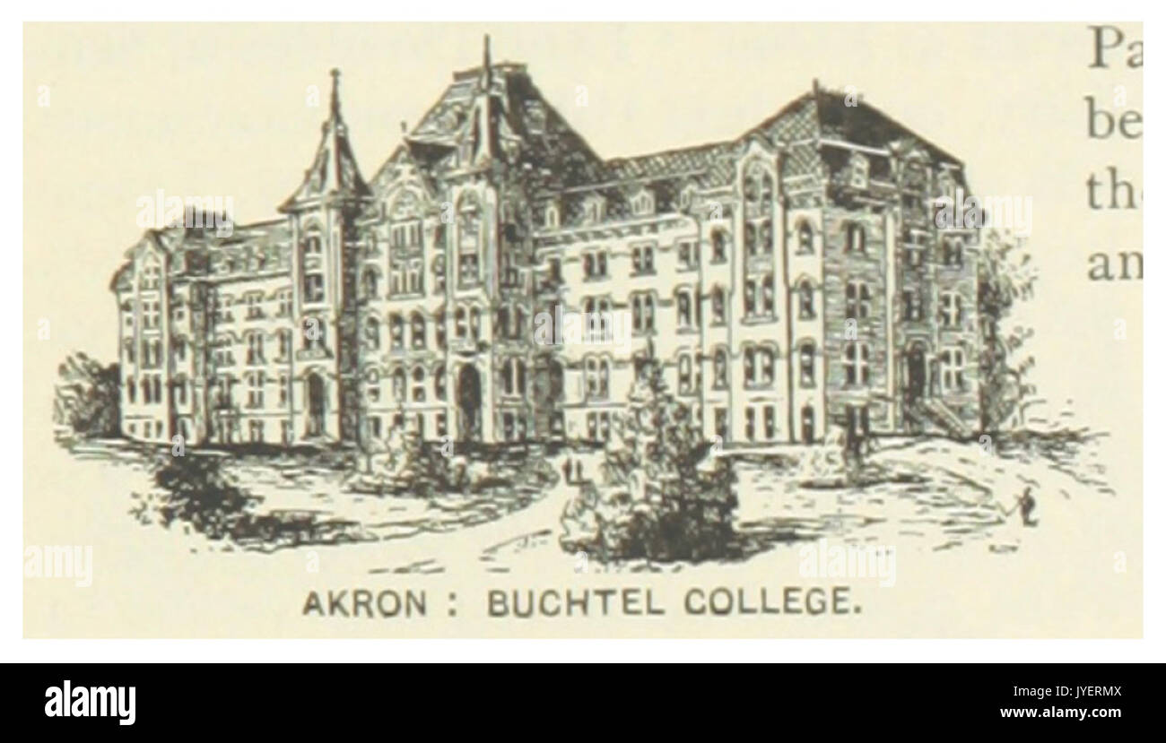 Noi OH(1891) p675 AKRON, BUCHTEL COLLEGE Foto Stock