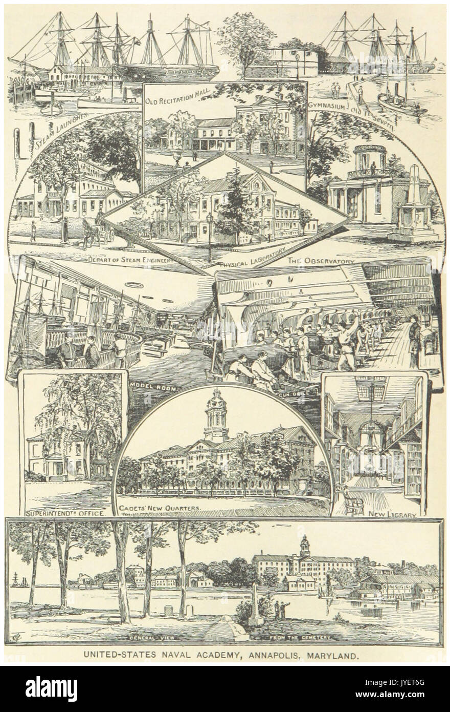 Noi(1891) p024 Accademia Navale degli Stati Uniti, Annapolis, Maryland Foto Stock