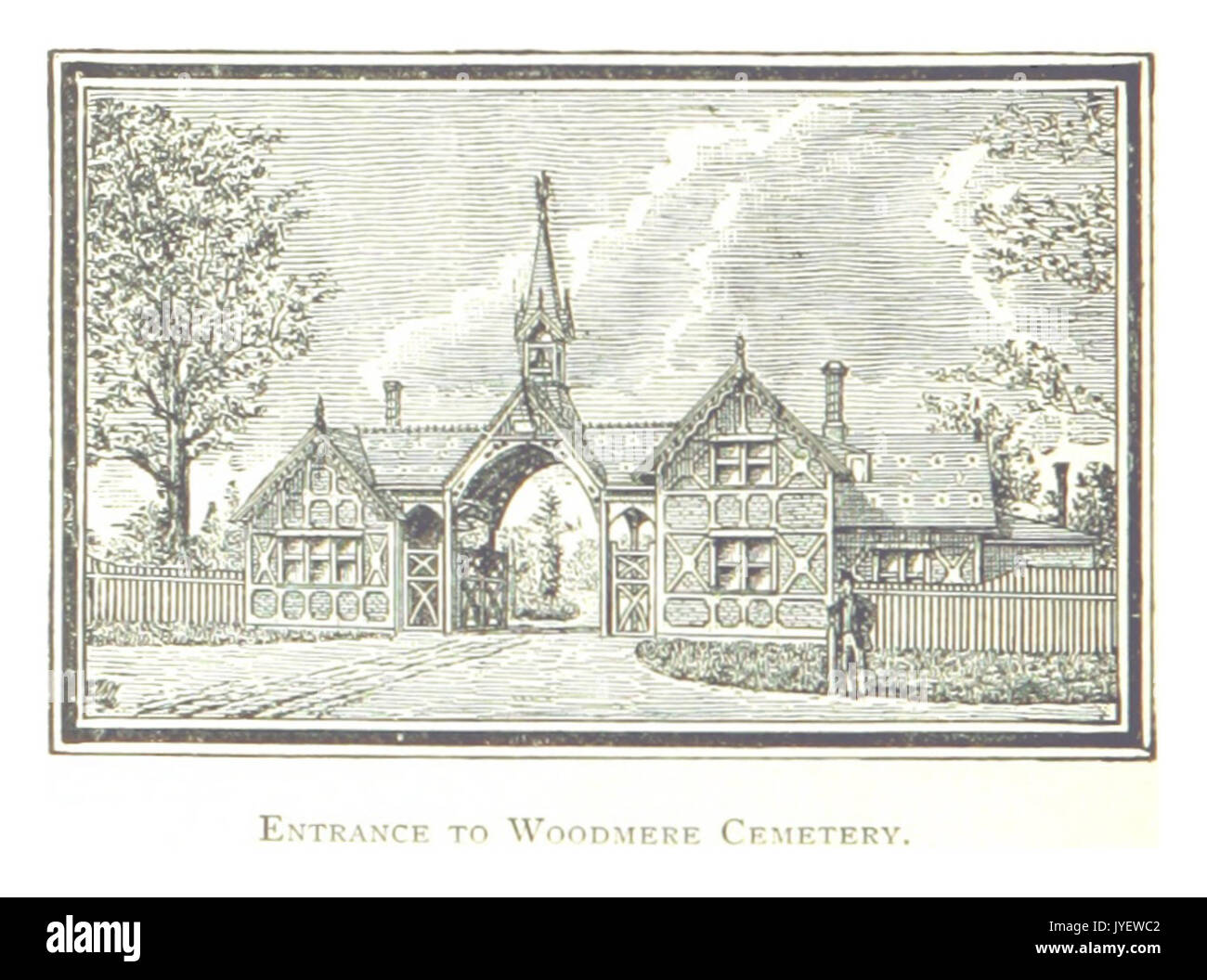 Imprenditore(1884) p108 INGRESSO AL CIMITERO WOODMERE Foto Stock