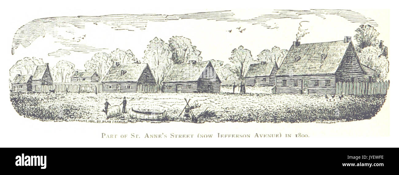 Imprenditore(1884) Detroit, p420 PARTE DI ST. ANNE'S STREET (ora Jefferson Avenue) nel 1800 Foto Stock