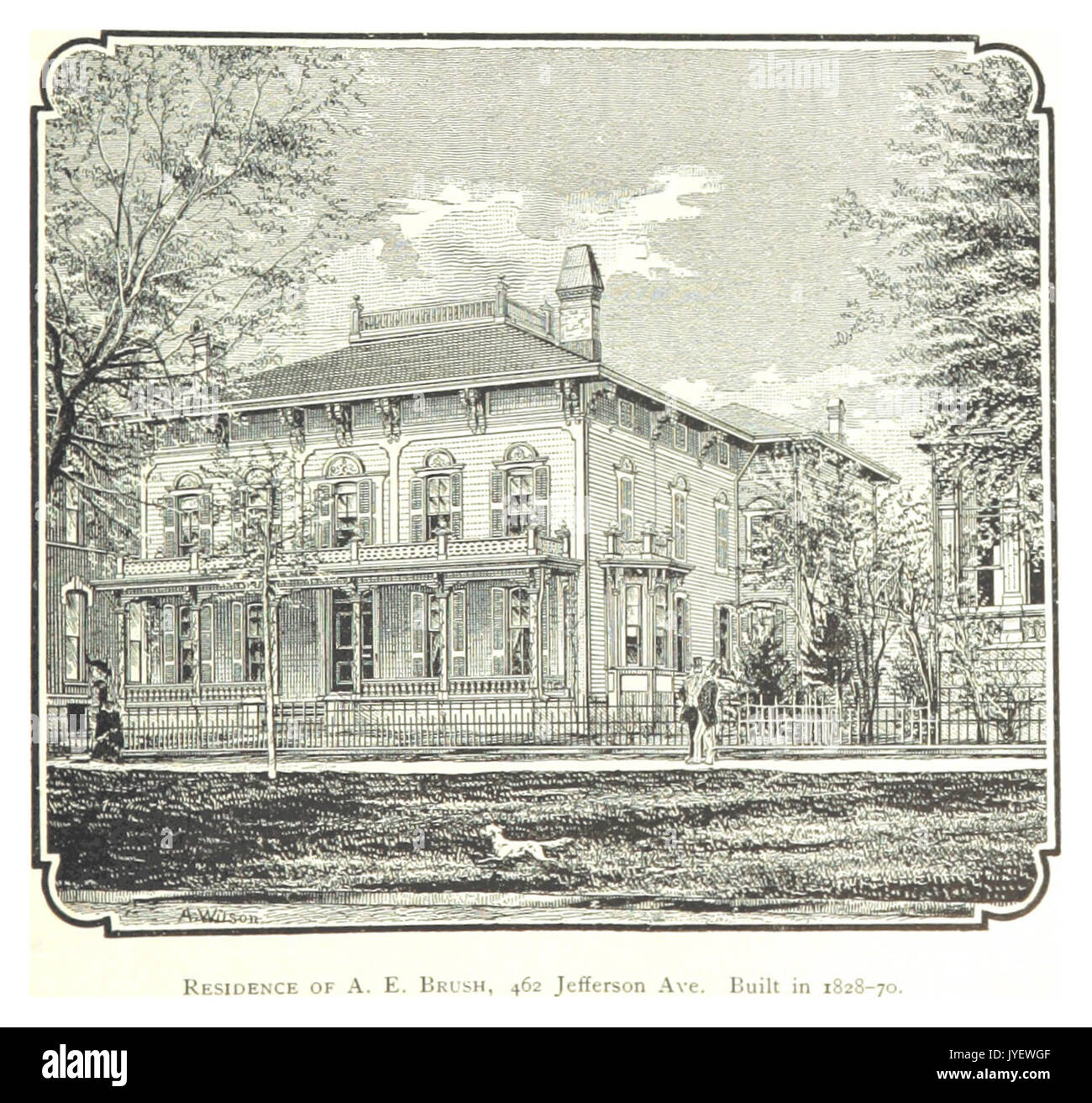 Imprenditore(1884) Detroit, p435 RESIDENCE DI A. E. SPAZZOLA, 462 JEFFERSON AVE. Costruito nel 1828 70 Foto Stock