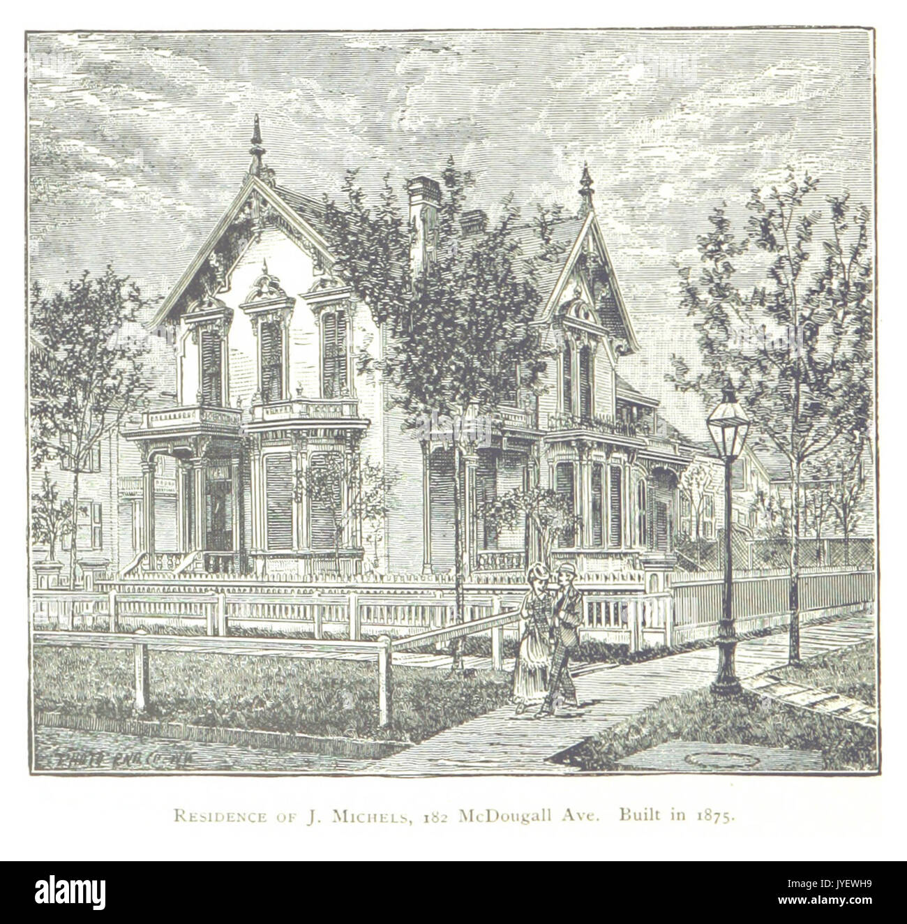 Imprenditore(1884) Detroit, p446 RESIDENCE DI J. MICHELS, 182 MCDOUGALL AVE. Costruito nel 1875. Foto Stock