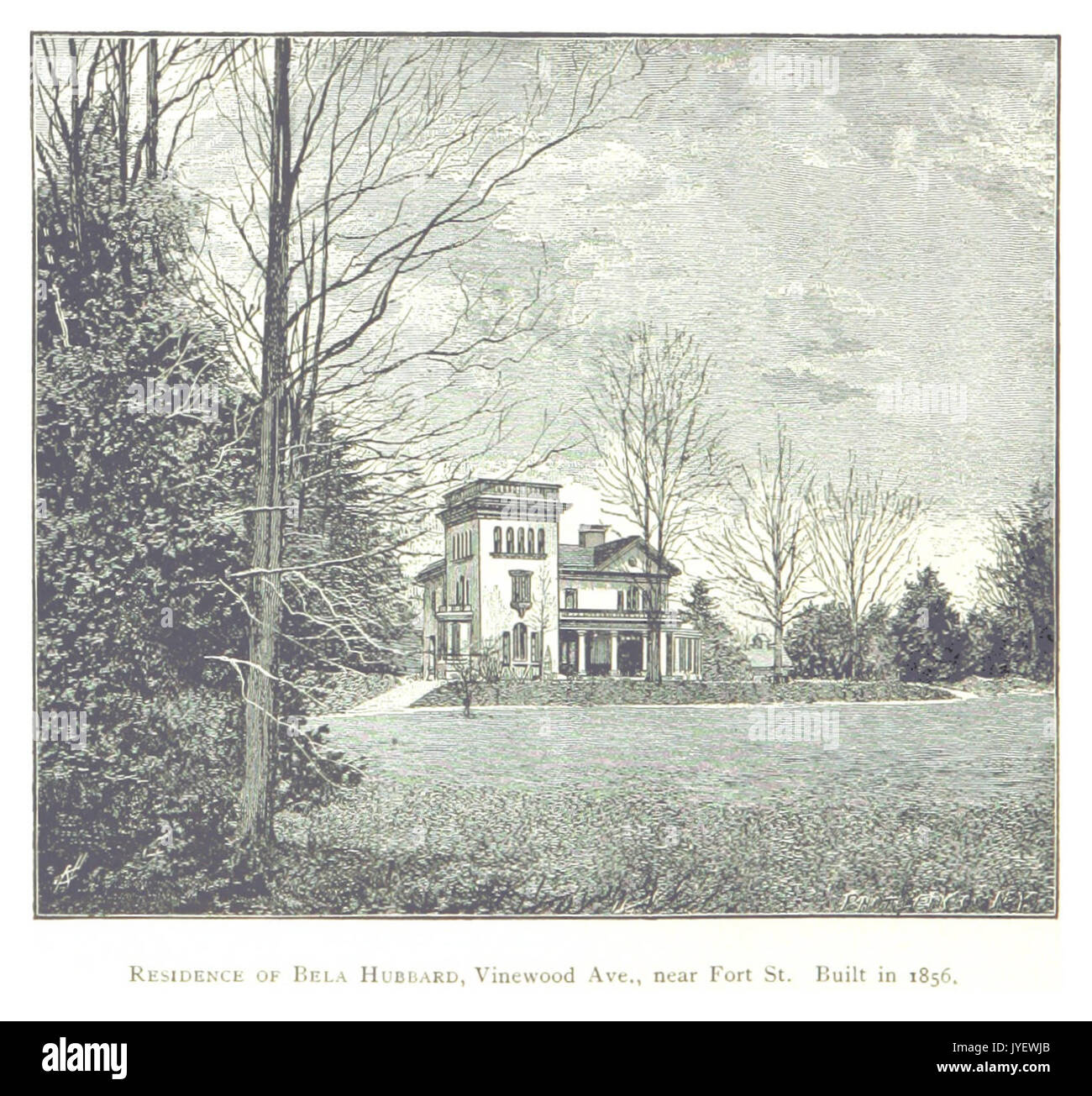 Imprenditore(1884) Detroit, p460 RESIDENCE DI BELA HUBBARD, VINEWOOD AVE., VICINO A FORT ST. Costruito nel 1856 Foto Stock