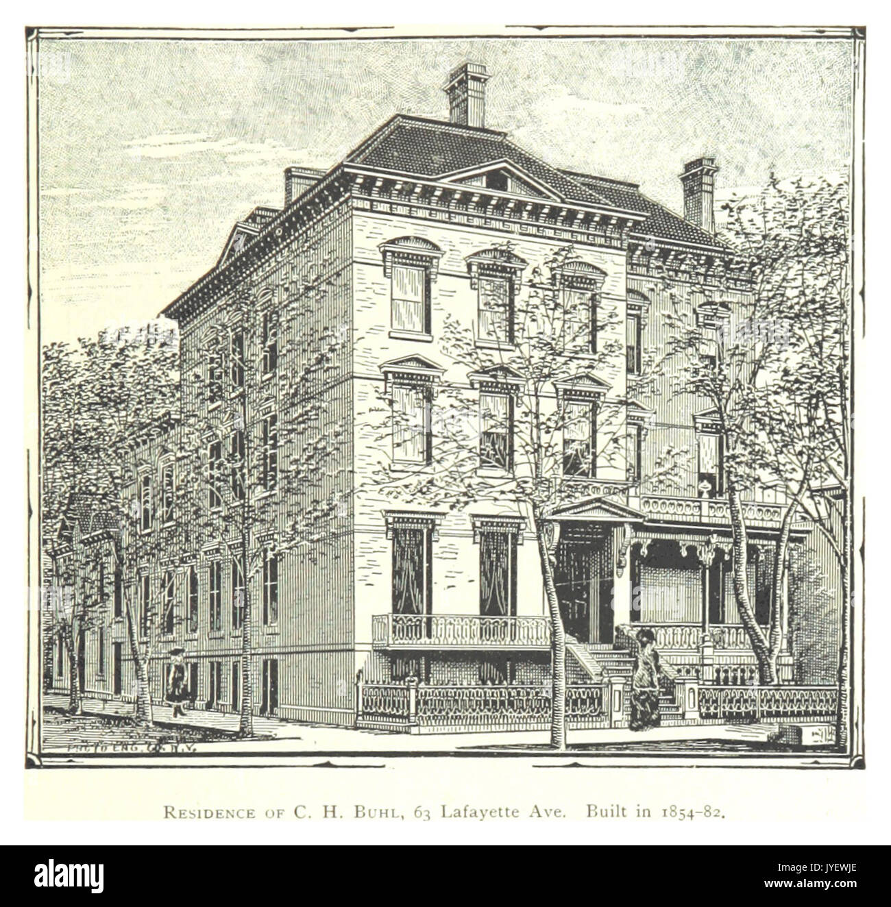 Imprenditore(1884) Detroit, p461 RESIDENCE DI C.H. BUHL, 63 LAFAYETTE AVE. Costruito nel 1854 82 Foto Stock