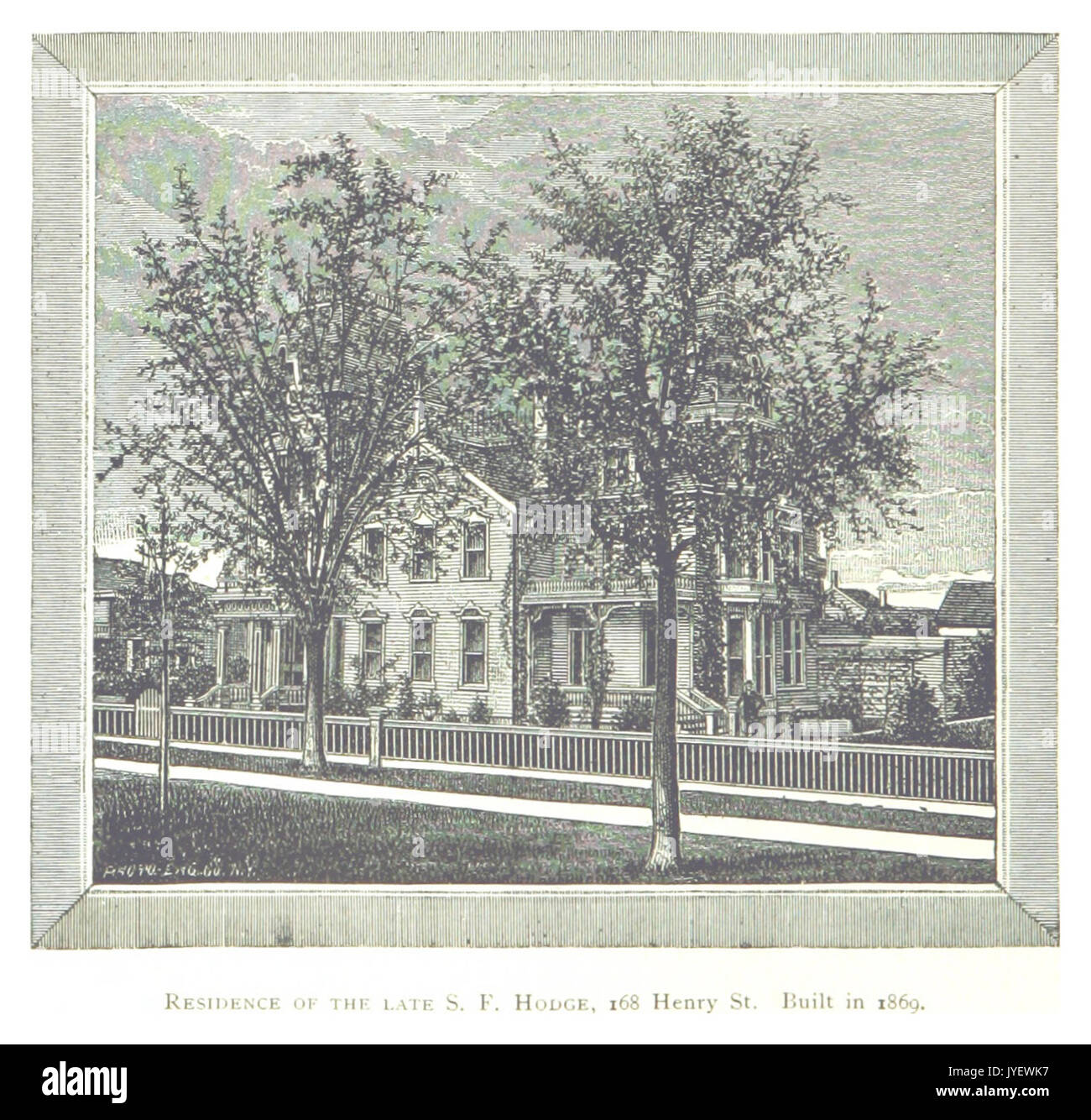 Imprenditore(1884) Detroit, p470 RESIDENCE DEL TARDO S.F. HODGE HA, 168 HENRY ST. Costruito nel 1869 Foto Stock