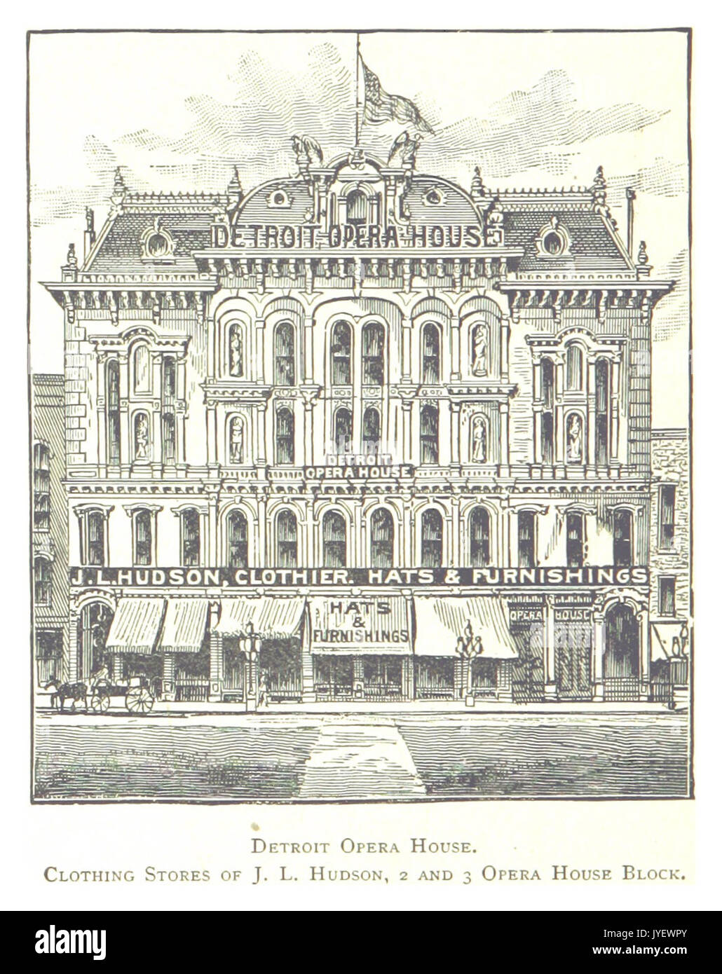 Imprenditore(1884) Detroit, p530 DETROIT OPERA HOUSE. Trova CLOTHINGSTORES di J. L. Hudson, 2 e 3, OPERA HOUSE il blocco Foto Stock