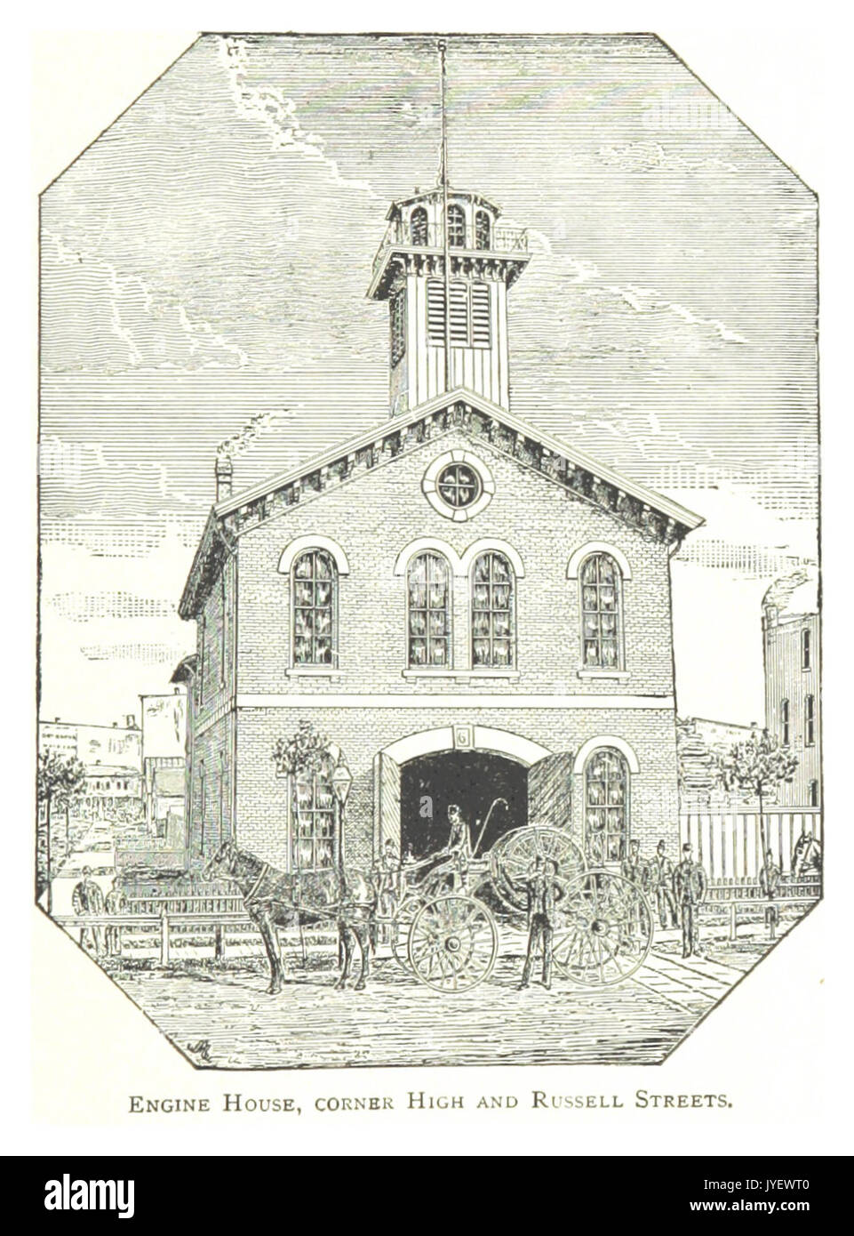 Imprenditore(1884) Detroit, p569 Casa motore, angolo alto e strade di Russell, costruito 1867 Foto Stock
