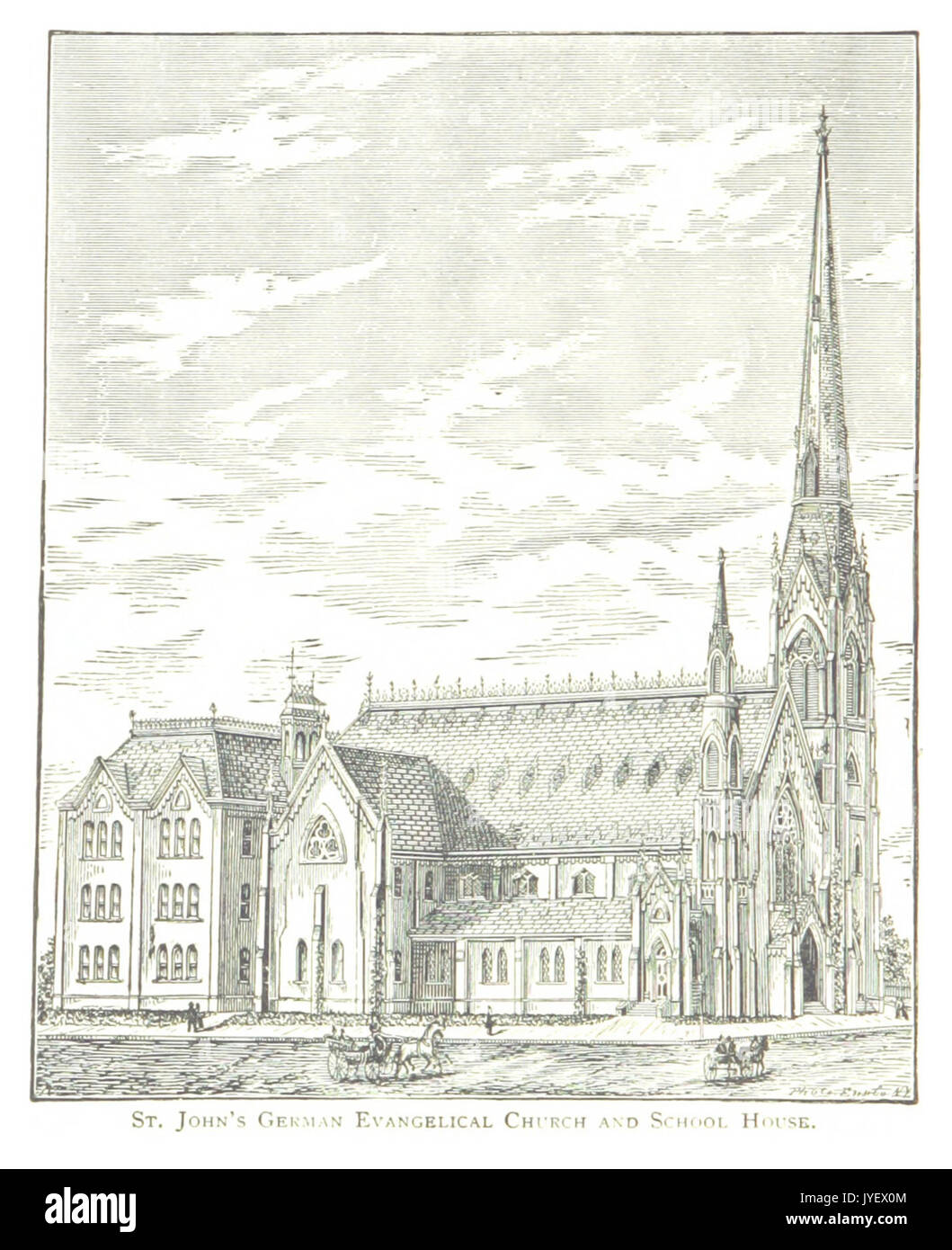 Imprenditore(1884) Detroit, p670 PRIMO tedesco protestante evangelica ST. JOHN'S LA CHIESA E LA SCUOLA Foto Stock