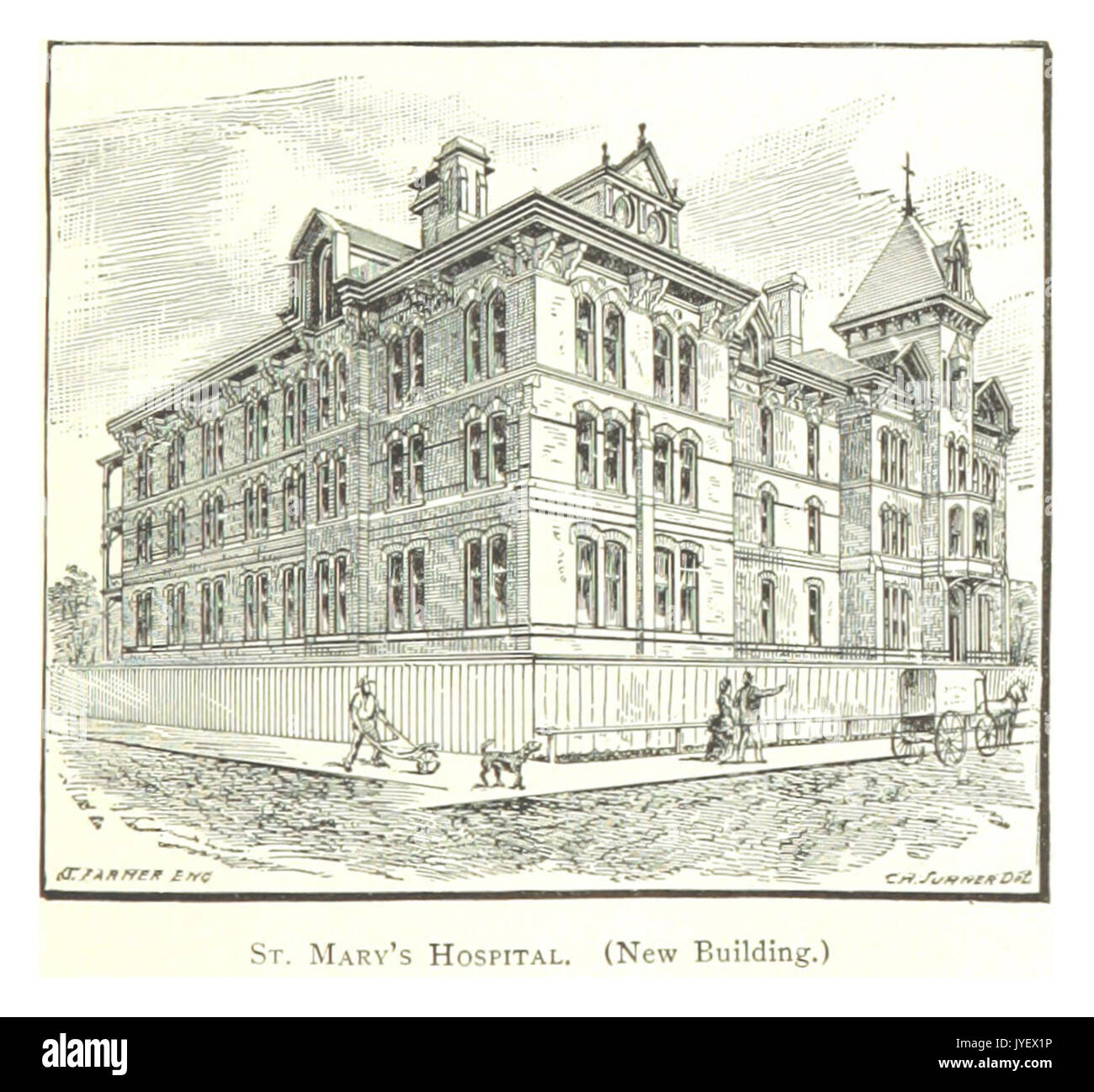 Imprenditore(1884) Detroit, p705 ST. MARY S HOSPITAL. Edificio di nuova costruzione Foto Stock