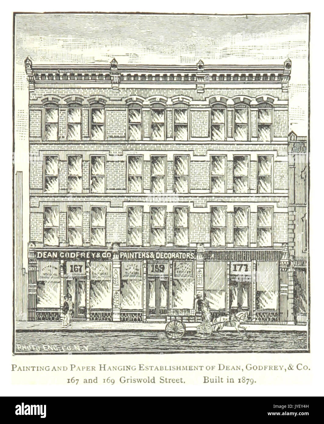 Imprenditore(1884) Detroit, p829 la pittura e la Carta di istituzione pensile di DEAN, Godfrey & CO Foto Stock