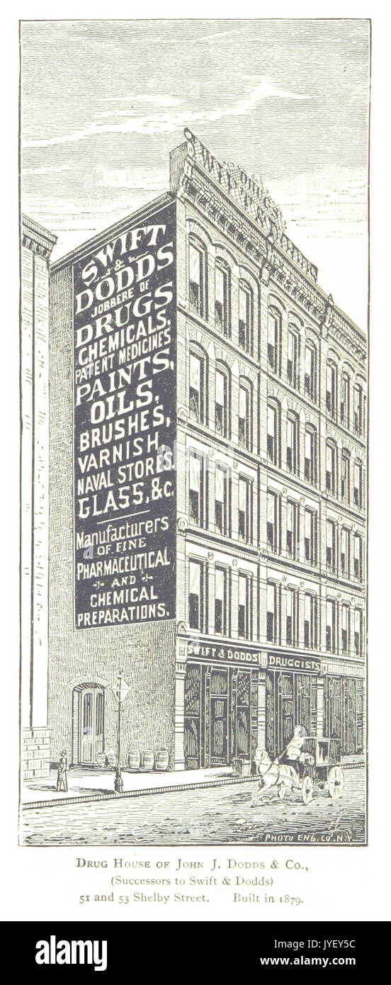 Imprenditore(1884) Detroit, p832 DRUGHOUSE DI JOHN J. DODDS & CO. (Successori a SWIFT & DODDS) 51 e 53 SHELBY STREET. Costruito nel1879 Foto Stock
