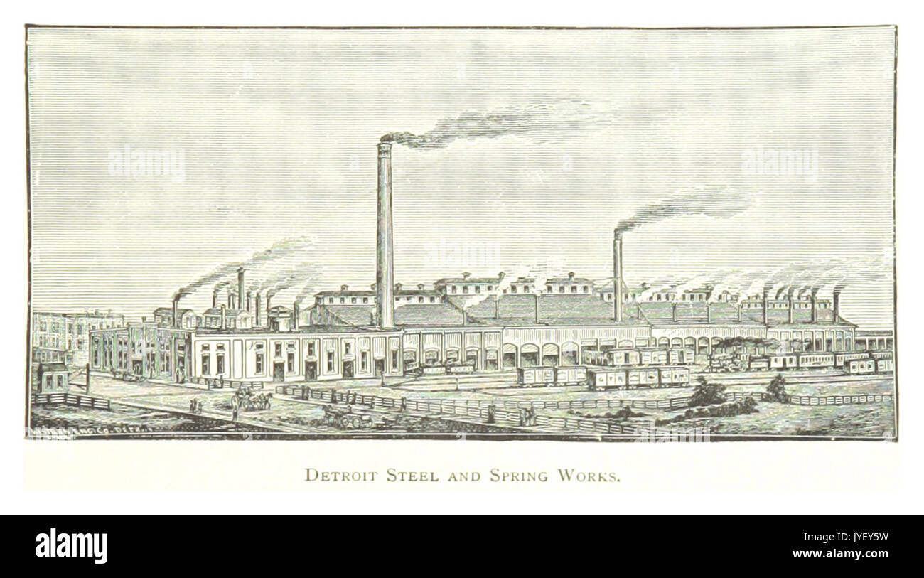 Imprenditore(1884) Detroit, p857 in acciaio di Detroit e molla lavora. Nei pressi di R.R. Giunzione in SPRINGWELLS. Costruito nel 1879 82 Foto Stock