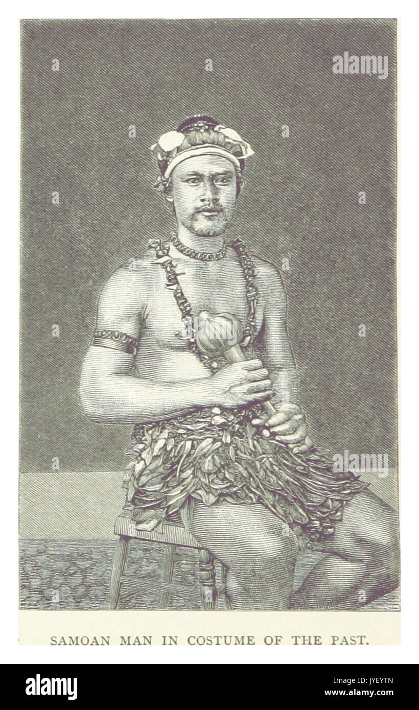 TURNER(1884) il samoano UOMO IN COSTUME DEL PASSATO Foto Stock