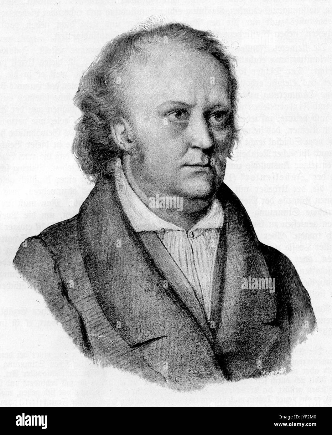 Jean Paul Friedrich Richter, secondo un disegno di gesso da suo figlio-in-legge Ernst FÃ¶rster Foto Stock