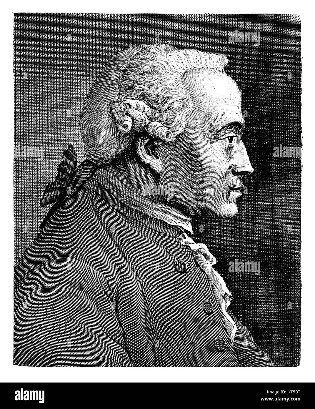 Immanuel Kant. Dopo una miniatura da Veit Hans Schnorr von Carolsfeld Foto Stock