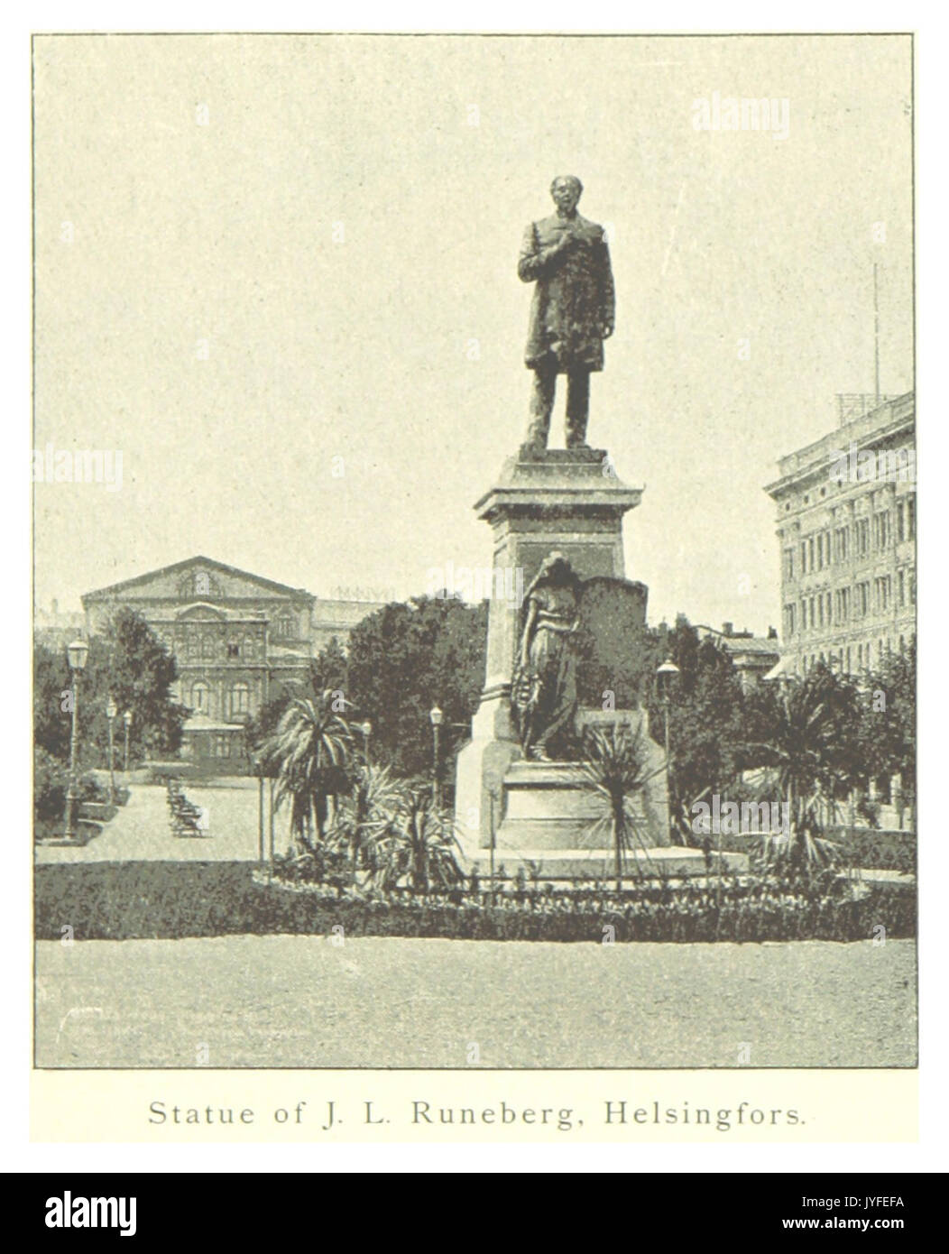 MECHELIN(1894) p346 Helsinki, J.L. Runeberg statua Foto Stock