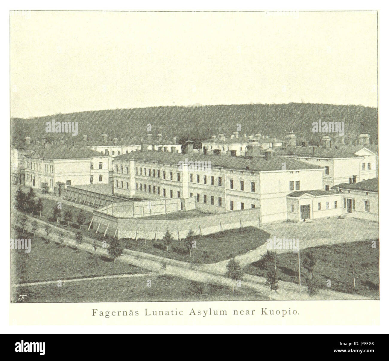 MECHELIN(1894) p321 ospedale psichiatrico (o Manicomio) vicino a Kuopio Foto Stock