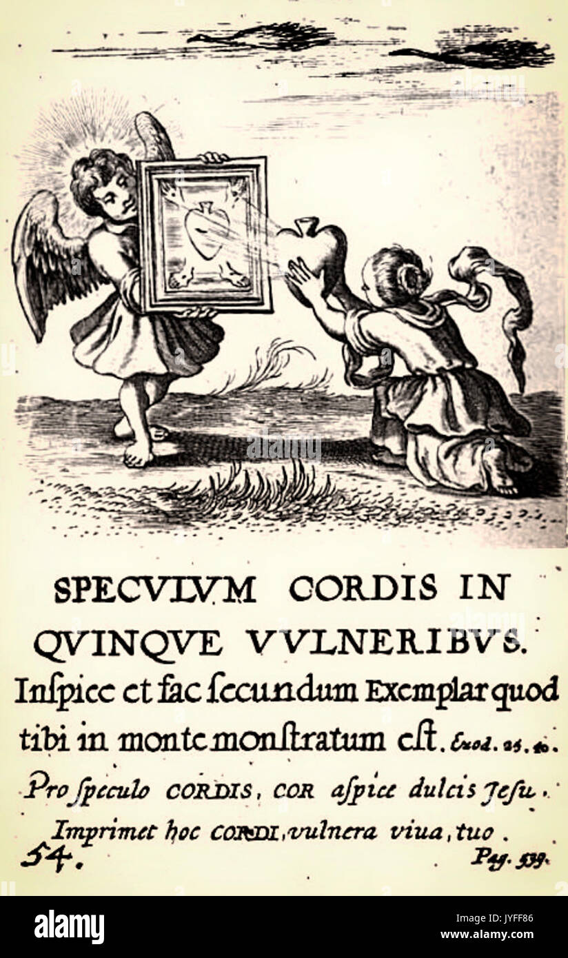 54. Specolo Cordis in Quinque Vulneribus Foto Stock