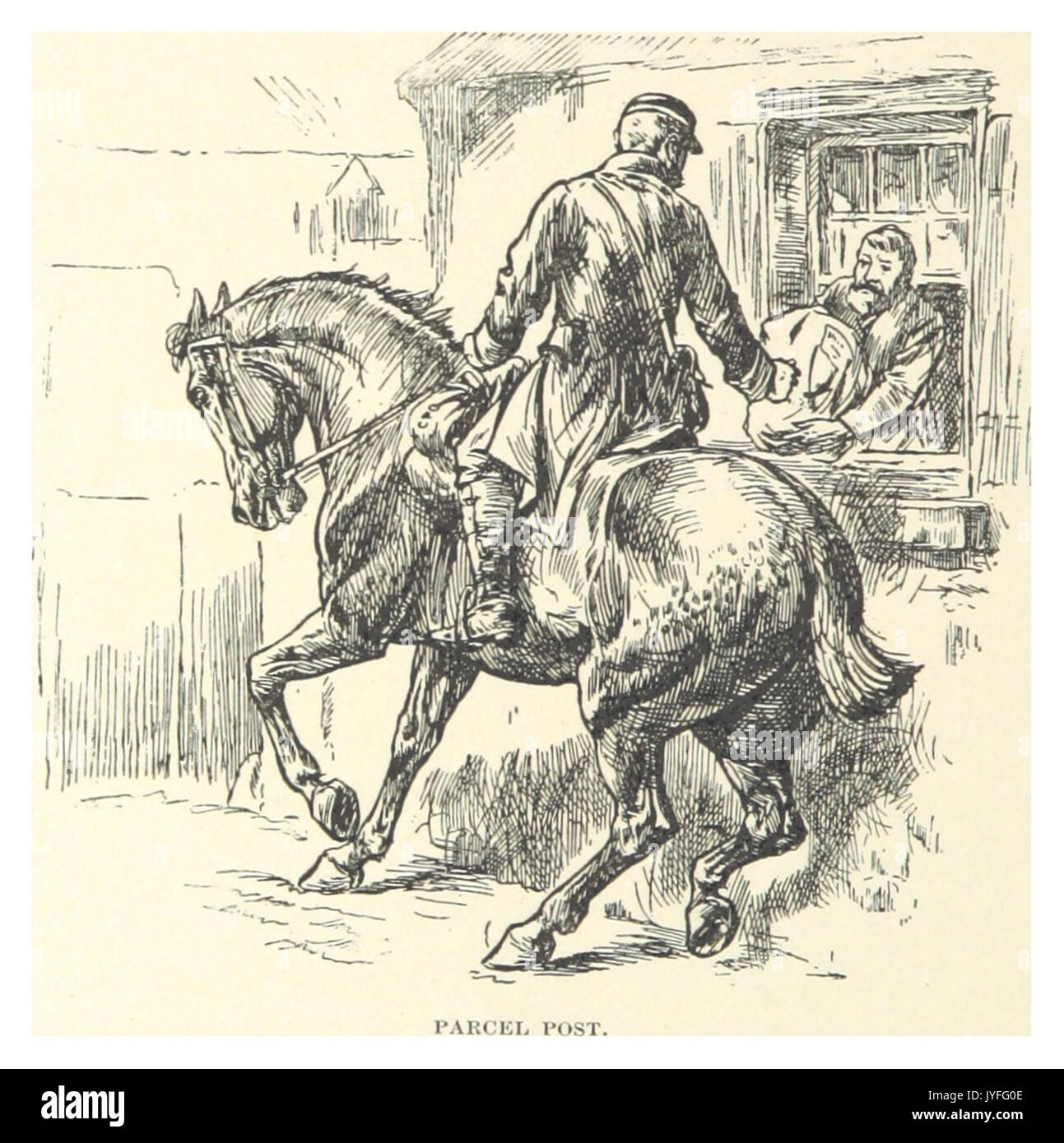 Il francese(1891) p068 PACCHI POSTALI Foto Stock