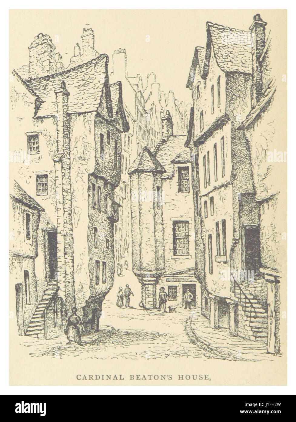 WILSON(1878) p1.008 CARDINALE BEATON'S HOUSE Foto Stock