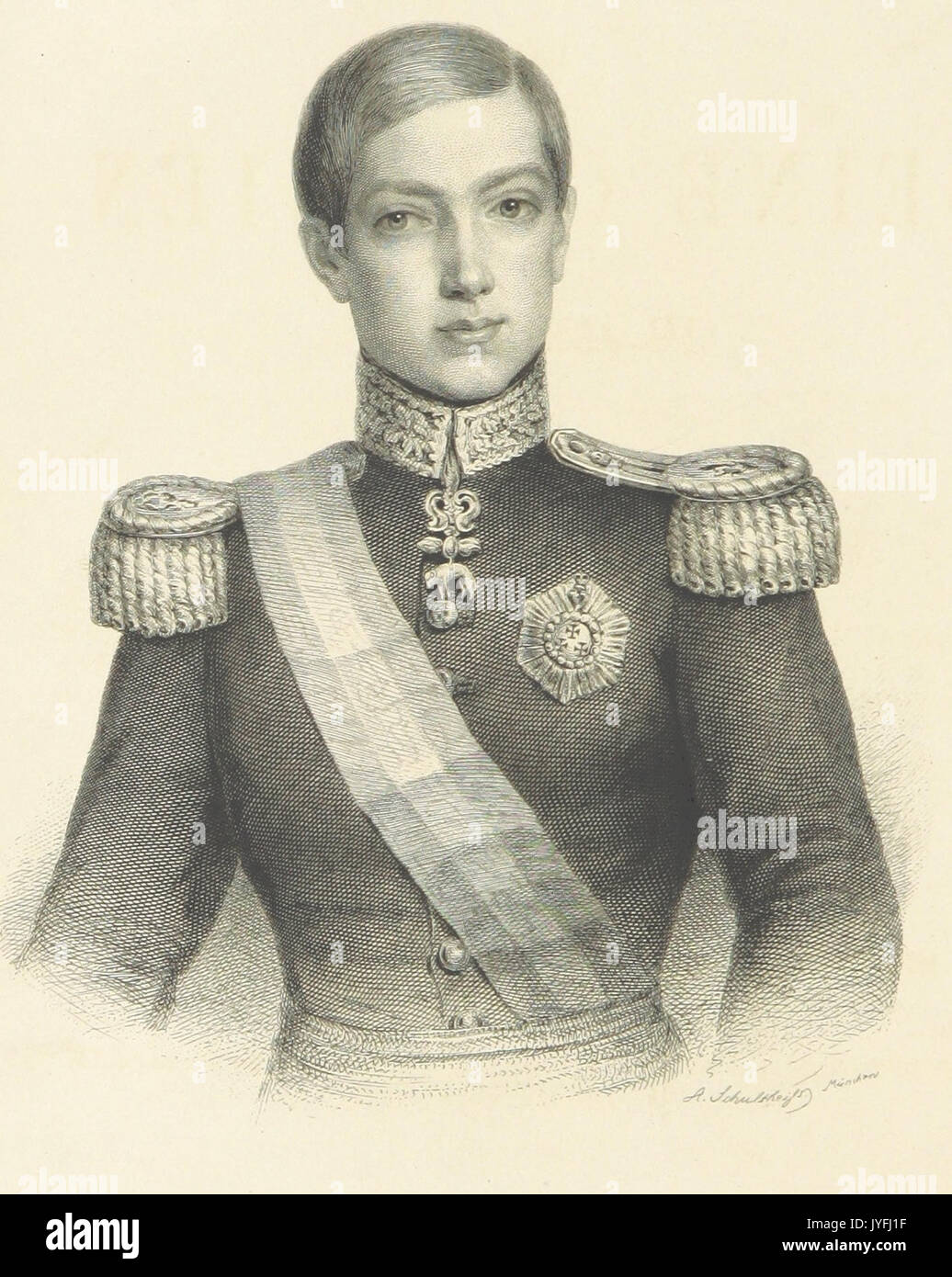 (1855) Don Pedro V. Foto Stock