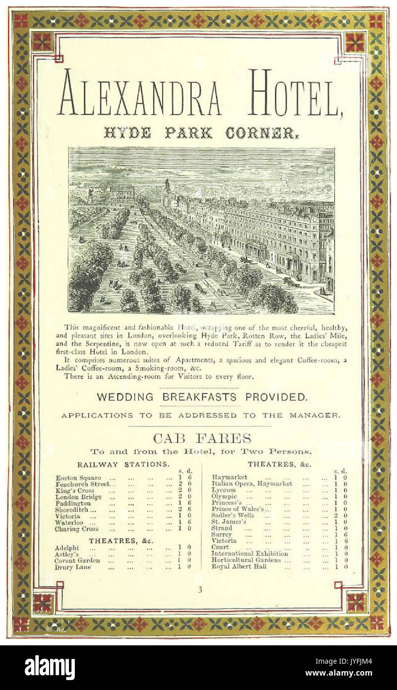 Londra illustrato p1.023 annunci. ALEXANDRA HOTEL Foto Stock