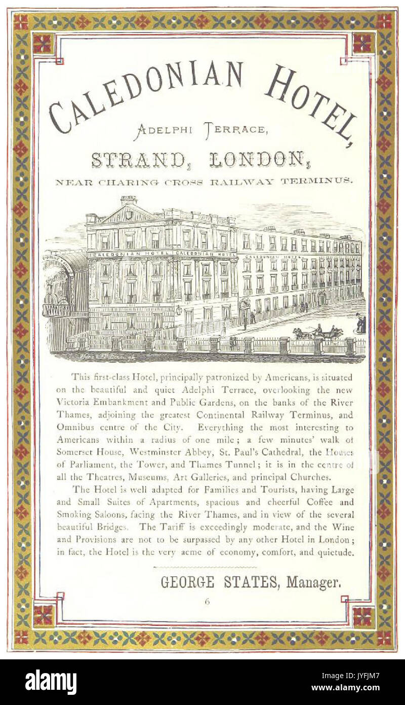 Londra illustrato p1.026 annunci. CALEDONIAN HOTEL Foto Stock