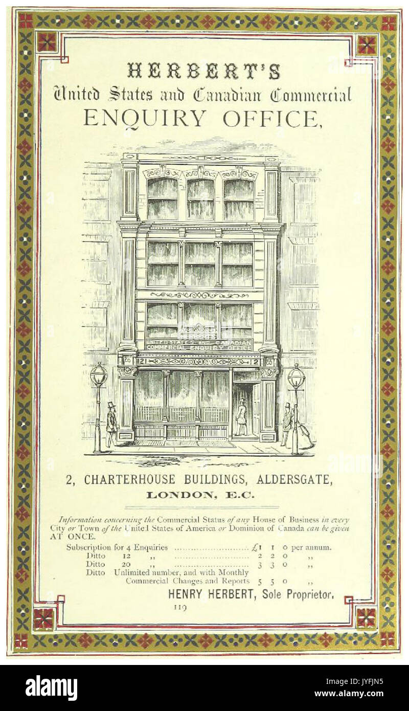 Londra illustrato p1.171 annunci. HERBERT'S Foto Stock