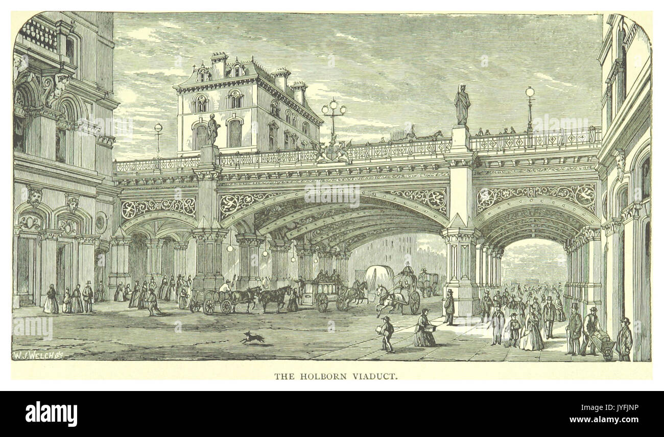 Londra ILLUSTR(1873) p2.053 HOLBORN VIADUCT Foto Stock