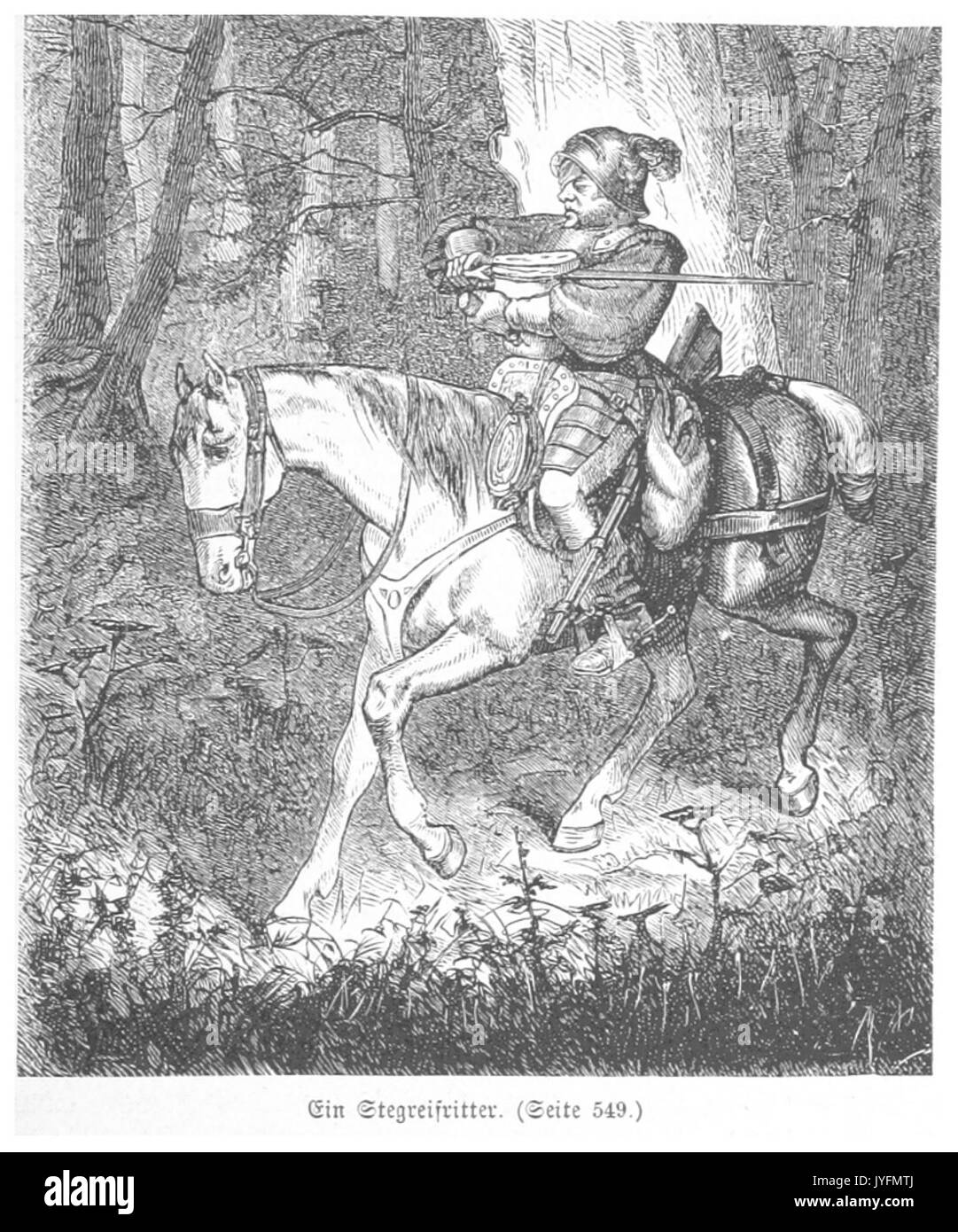 BERMANN(1880) p0587 Ein Stegreifritter Foto Stock