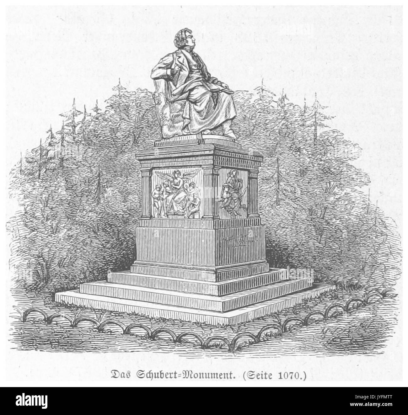 BERMANN(1880) p1128 Das monumento di Schubert Foto Stock